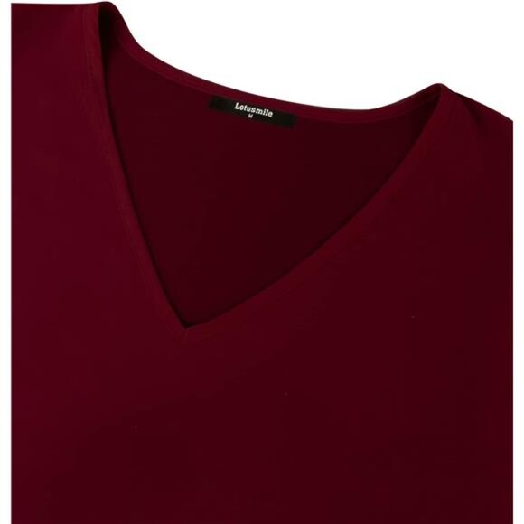 Women's Loose Flouncing Flutter Sleeve Double-Layered Shirt Chiffon Elegant - Picture 4 of 6